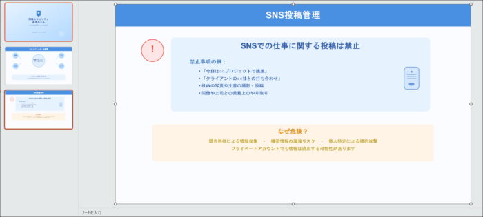 SVG画像をスライドに貼り付けた図